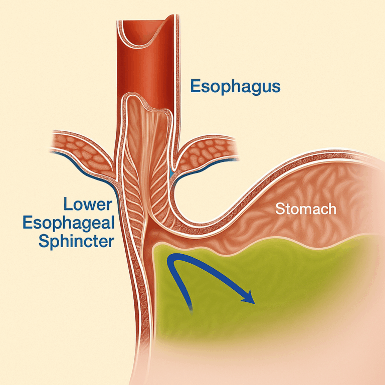 diagram shows anatomy of esophagus, giving context to tube placement